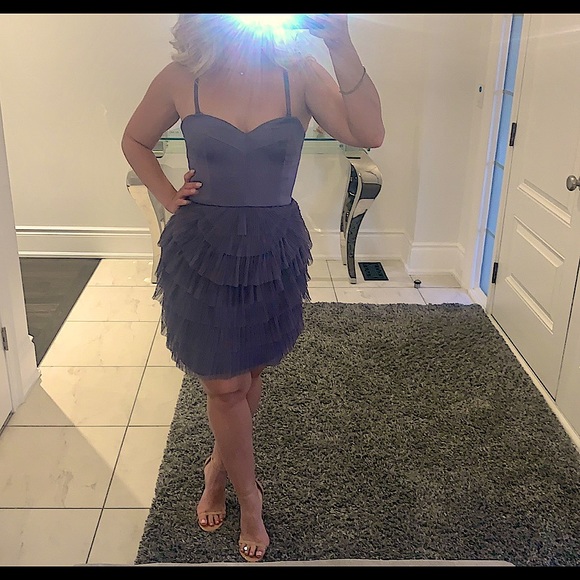 BCBG dress size 0. Deep purple. Worn twice. - Picture 7 of 8